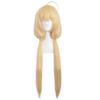 Heat-resistant Cosplay Wig from "Second Castle" In Light Yellow/leaf Color, Long Straight, Perfect for Parties and Disguises, Plus 2 Bonus Items