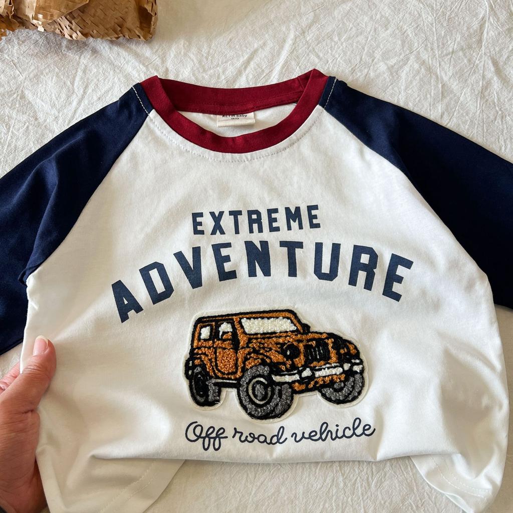 Children's T-shirt Long Sleeve 2024 Spring and Autumn New Baby Girl Shoulder Plugged Korean Version Top Children's Cartoon Embroidery Base