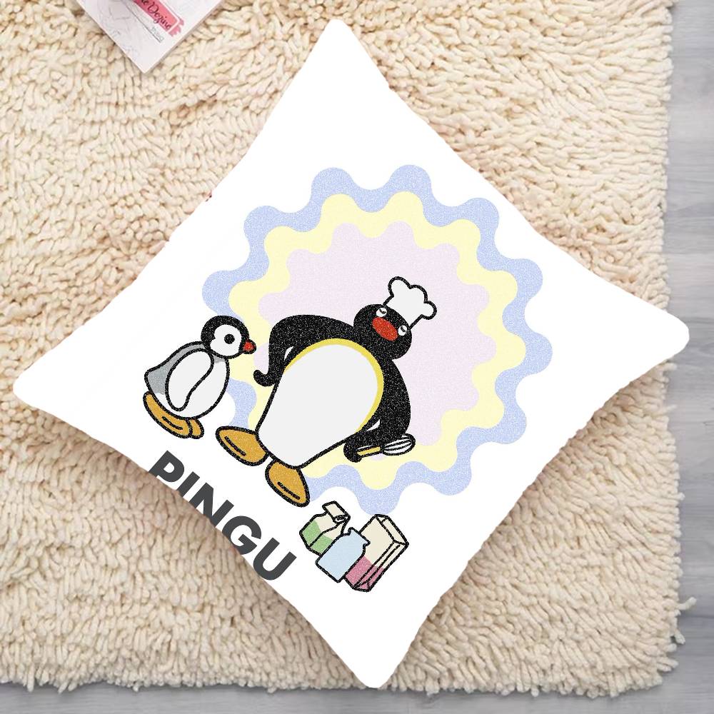 Cartonn P-ingu Penguin  Pillowcases cushion covers living room sofas home decor gifts