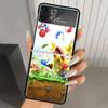 Game P-PikminS 4 Hard PC Phone Case For Samsung Galaxy Z Flip 7 6 5 4 3 Black ZFlip7 ZFlip6 Flip5 Flip4 Flip3 5G Print Cover