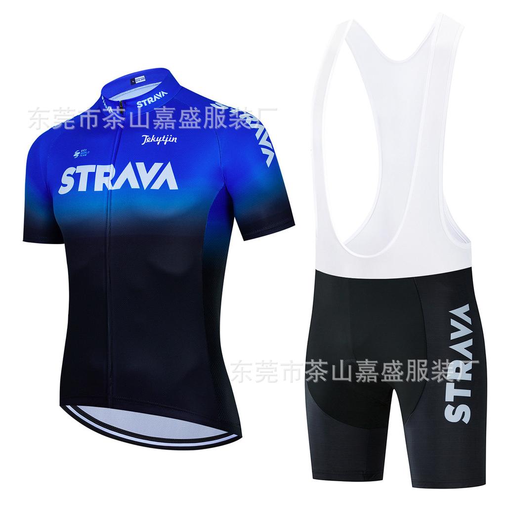 2025 for STRAVA short-sleeved set, bicycle road bike cycling suit, quick-drying, breathable and sweat-absorbing