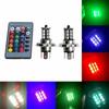 New Driving RGB Lamp Headlight Auto Bulb 5050 27SMD LED Remote Control MO Car Fog Light