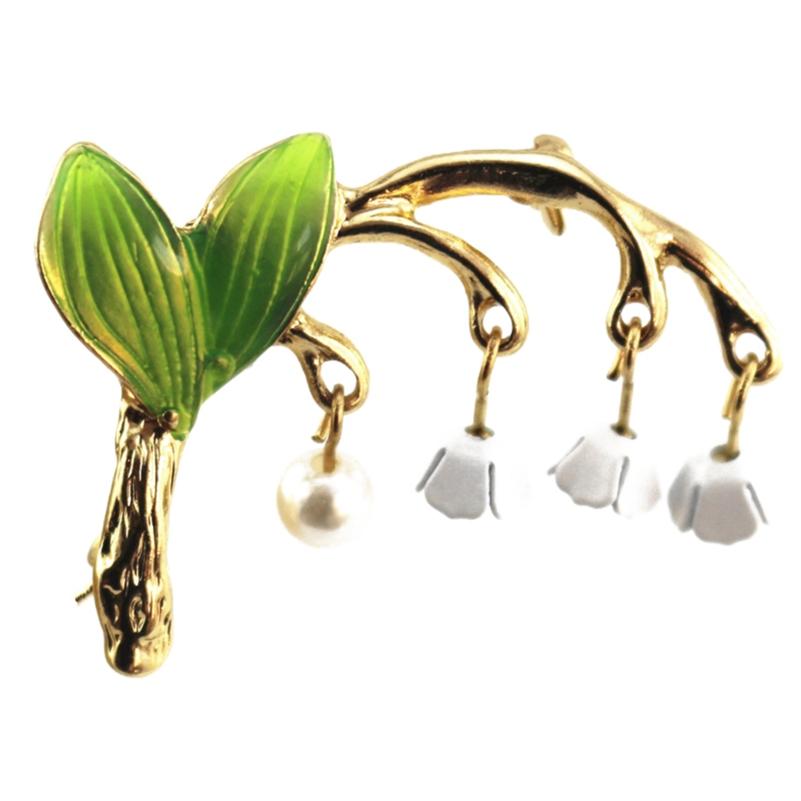 Fashion Party Sweet and Lovely Female Series Lily of The Valley Brooch Accessories Girl Party Gift ARI