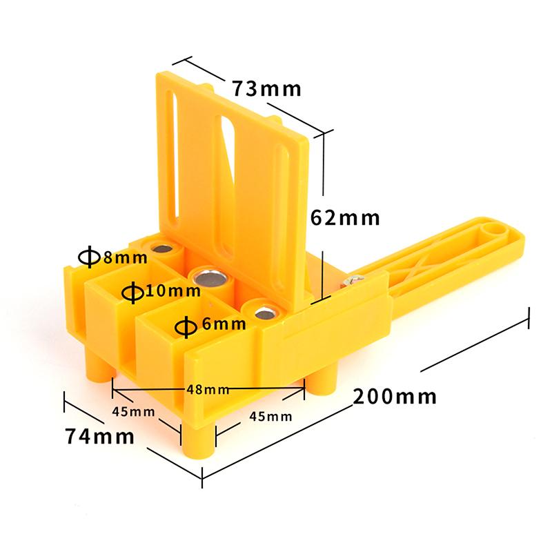 Деревообработка Локатор для сверления прямых отверстий Ручной Инструмент для позиционирования при сверлении для соединения деревянных досок мебельным шипом