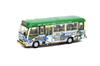 Tiny City Scale Toyota Coaster Green Minibus Diecast Model Car 1/76 (B70) (19 Seats) (59S) (Sky Background)