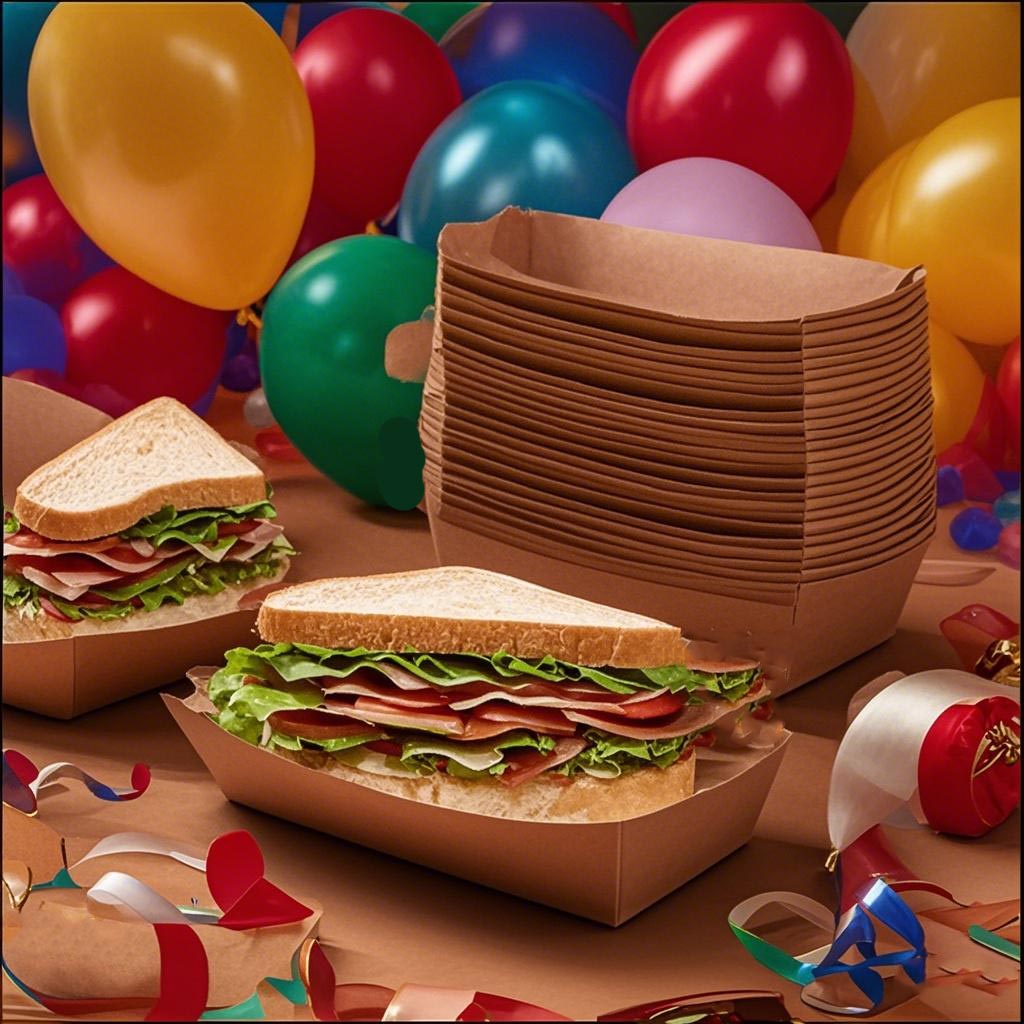 100pcs Paper Food Trays Disposable Paper Food Boat Kraft Food Serving Boats Food Holder Trays for Snacks French Fries Nachos Hot Dog Tacos BBQ Party