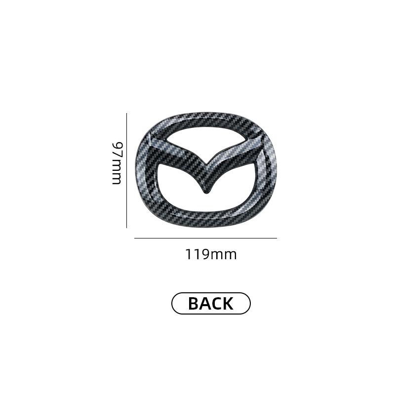 LGIY9 Значок на переднюю решетку автомобиля, эмблема на багажник для Mazda 3 Axela Atenza 17-20, наклейки на кузов, аксессуары из углеродного волокна, передние, задние