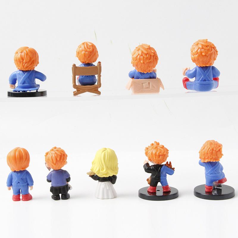 9 Chucky Doll Figurine Styles: Chainsaw, Raven, Clown, Scream, Night of the Living Dead - Halloween Toy Models & Ornaments.