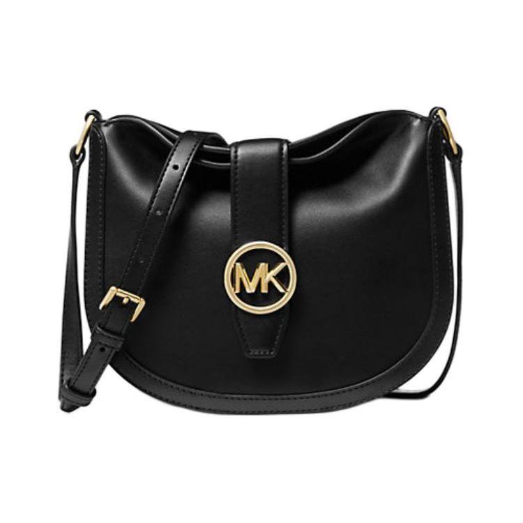 Michael Kors Mk Gabby Solid Color Casual Commuter Spring 2023 New Style Synthetic Leather Shoulder Crossbody Bag Small Women bags Black 35S3G5GC1O-001