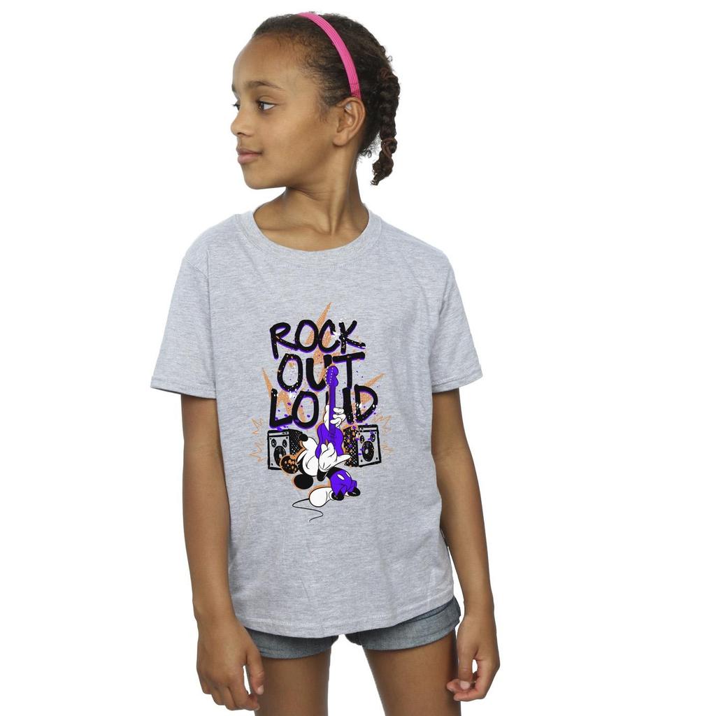 Disney Girls Mickey Mouse Rock Out Loud Cotton T-Shirt