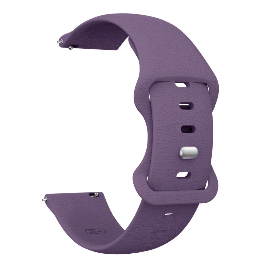 18mm Silicone Watch Band for Huawei Watch GT 6 41mm/GT 5 41mm/GT 4 41mm Litchi Texture Strap with Butterfly Buckle