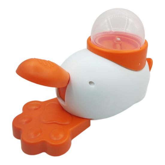 2-in-1 Interactive Dog Treat Dispensing Toy Duck/Cat Shaped Food Puzzle Slow Feeder Toy for Small Medium Dogs Promotes IQ Training