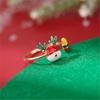 925 Silver Plated Christmas Antler Women's Open Ring - High-End Plain Band for Index Finger