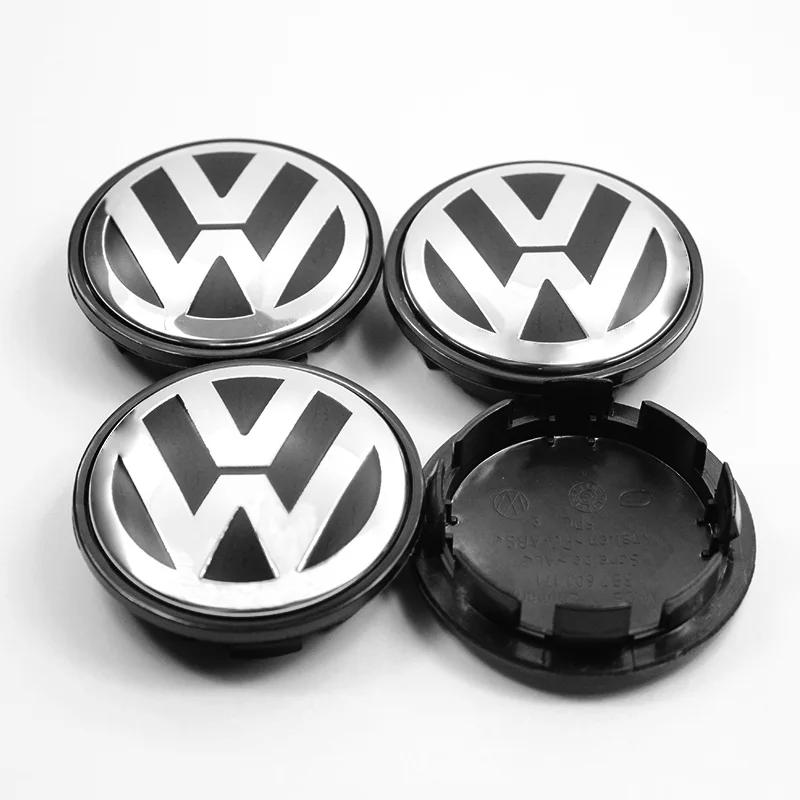 Emblems ABS 4pcs 55mm 56mm 65mm 70mm 76mm Car Wheel Center Caps Hubcap Cover For VW Volkswagen Jetta MK5 Golf Passat Styling 3B7 zf6
