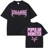 Falling In Reverse Summer New T Shirt Short Sleeve Singer's Same styleTee-shirt Graphic Printing Popular Monster Text Tshirt