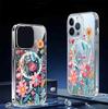 Магнитный прозрачный чехол Full-Coverage «Море цветов» для iPhone 15/16/17 ProMax