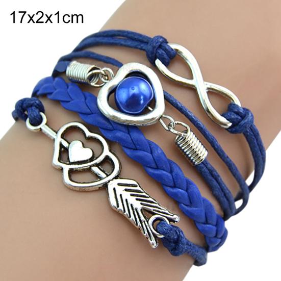 Плетеный браслет для вечеринки, подарок, многослойные браслеты, винтажный браслет с элегантным узором в виде стрелы Купидона