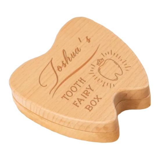 Деревянная коробочка для зубов Коробка для хранения молочных зубов Коробка для памятных вещей для детских зубов Витрина для зубов для детей Сохранение молочных зубов