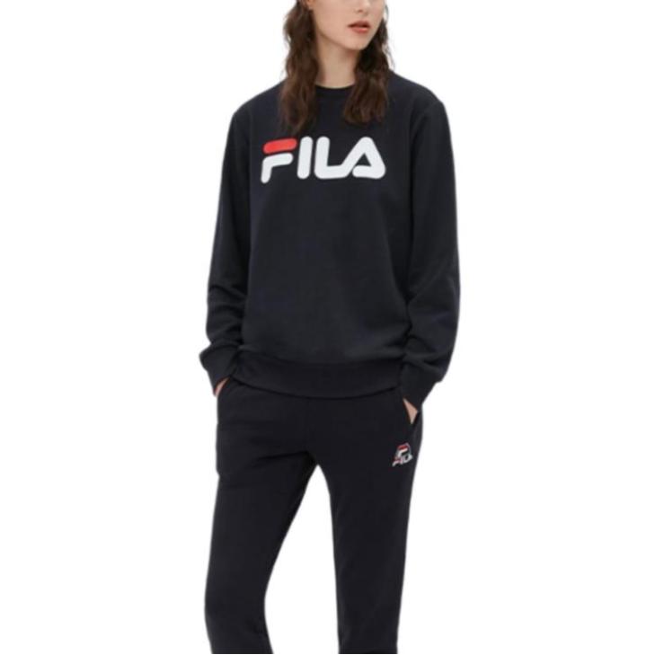 Fila Флисовый пуловер с круглым вырезом, унисекс, черный F51U344231A-NV