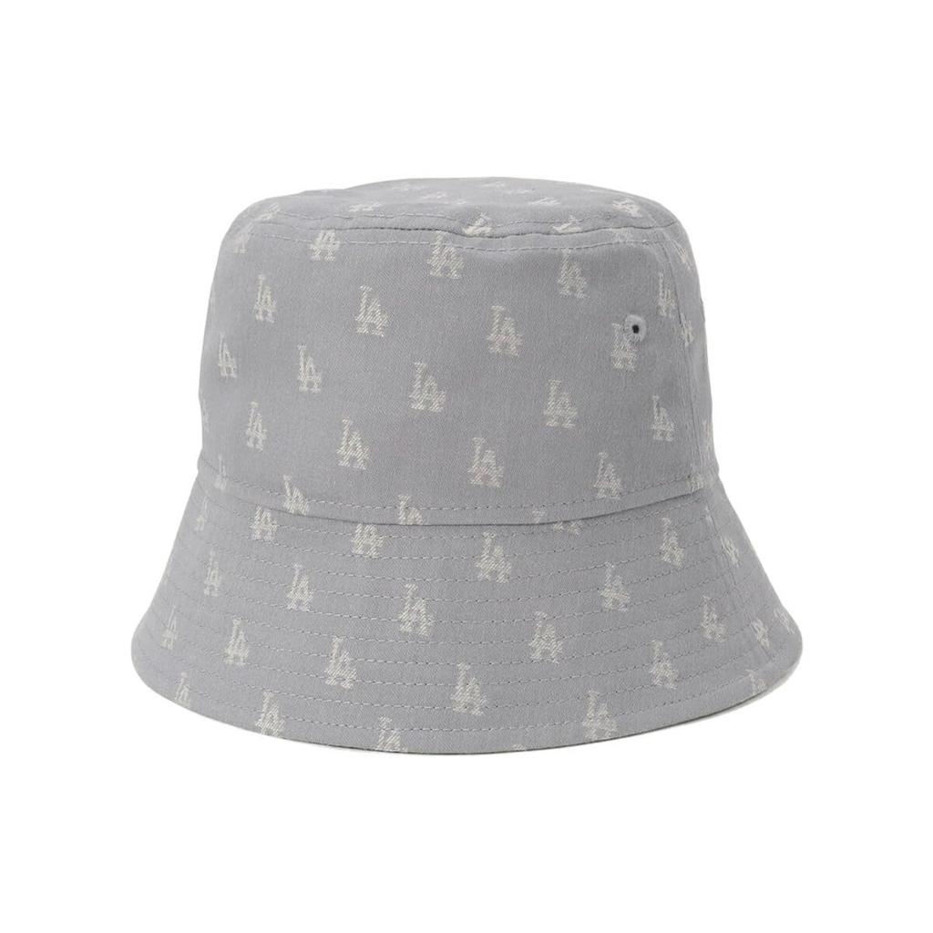 New Era Панама MLB с жаккардовым монограммой LA Dodgers Серая/Белая BUCKET01 Унисекс M/L 59см