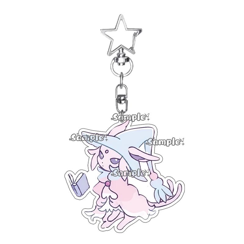 Аниме Персонажи Jolteon Leafeon Sylveon Узор Акриловый Брелок Аксессуары Девочки Мальчики Пары Рюкзак Шарм Брелок Подарки Игрушка