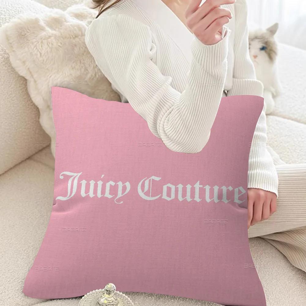 Модные наволочки J-juicy-couture, мультяшные, декоративные для дивана, для дома, с двусторонней печатью, из короткого плюша, милые наволочки