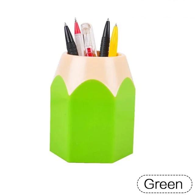 Креативная подставка для ручек из цветных карандашей, контрастный держатель для ручек, настольная подставка для ручек, хранение канцелярских принадлежностей, подставка для ручек, ведро для хранения кистей для макияжа