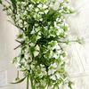 Outdoor Decorative Artificial Leaf and Flower Arrangement with 7 Branches and 21 Buds