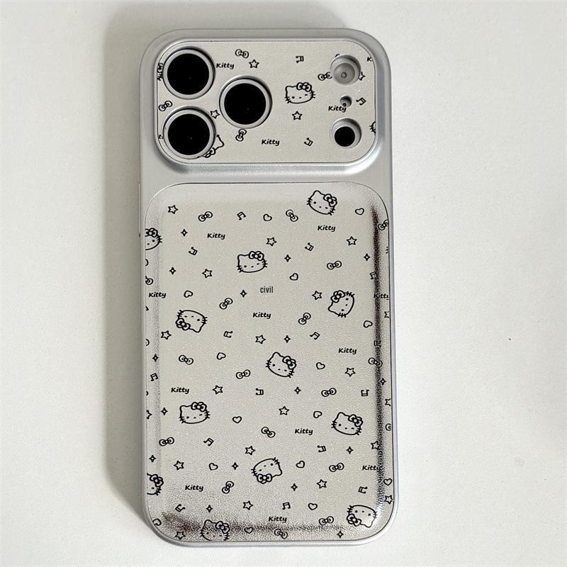 Серебристый противоударный чехол KT Cat для iPhone 15/14 PROMAX