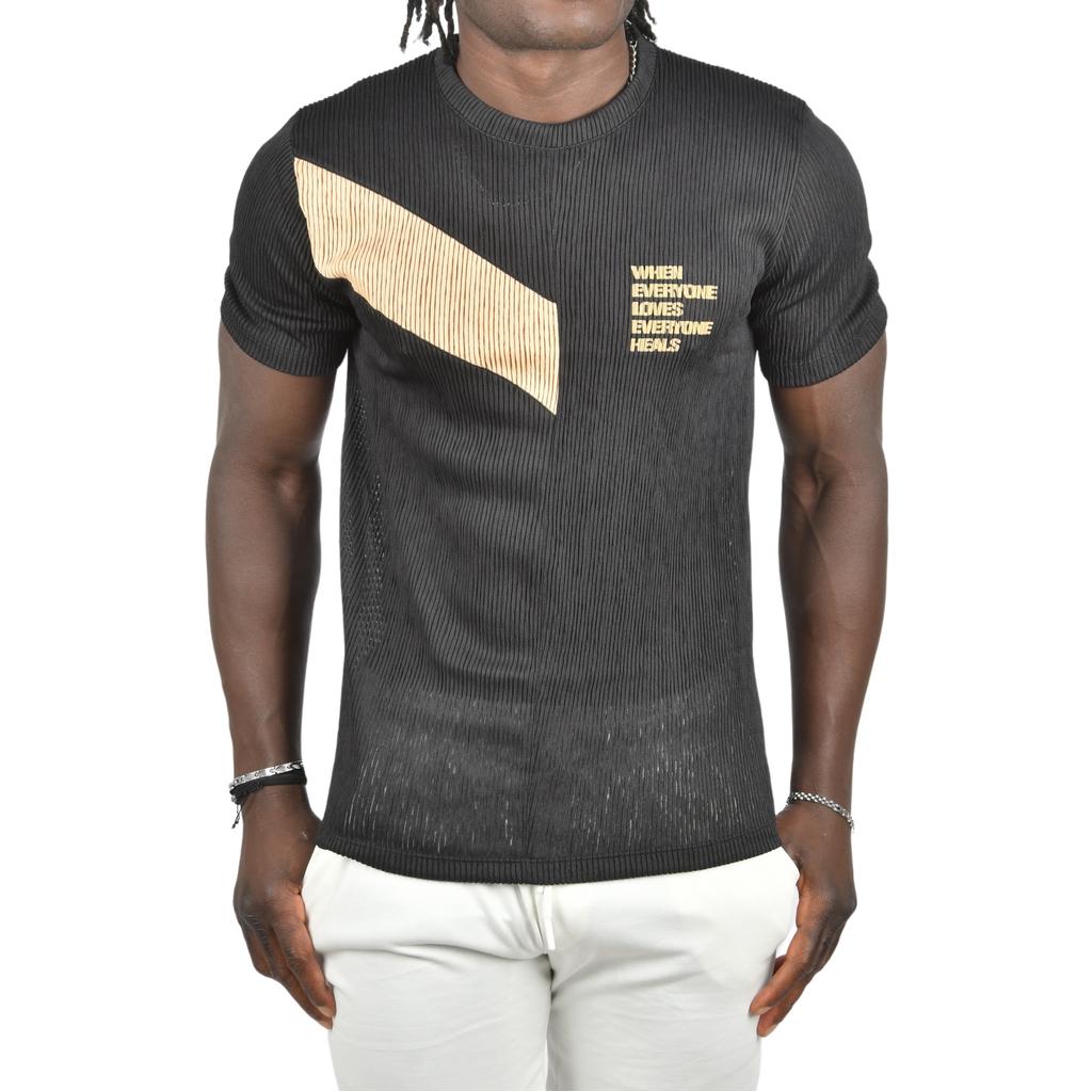 Облегающая трикотажная футболка DeepSEA из лайкры с круглым вырезом 2403230