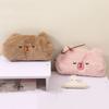 Zipper Capybara Pencil Case Cartoon Stationery Bag Portable Plush Animal Pen Bag  Student