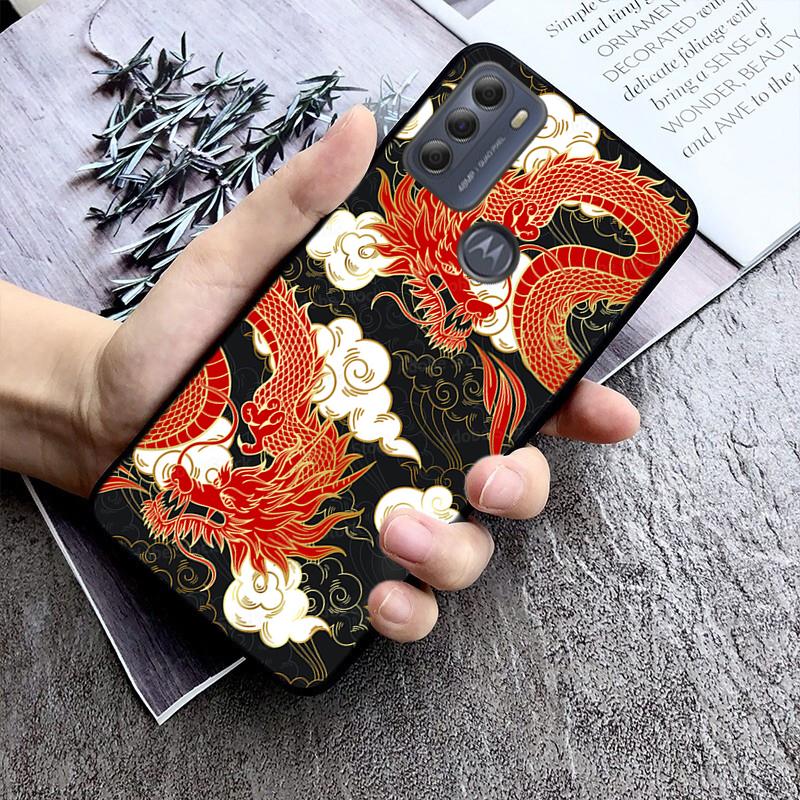 Fashion Cute China Dragon Phone Case For Motorola Moto G Stylus 5G G Play G Power G 5G G Pure 2023 2024 E20 E22 E22i E32 E40 E13
