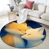 Shining Fox,Round Area Rug,Carpet Rug for Living Room Bedroom Sofa Playroom Decor,Non-slip Floor Mat