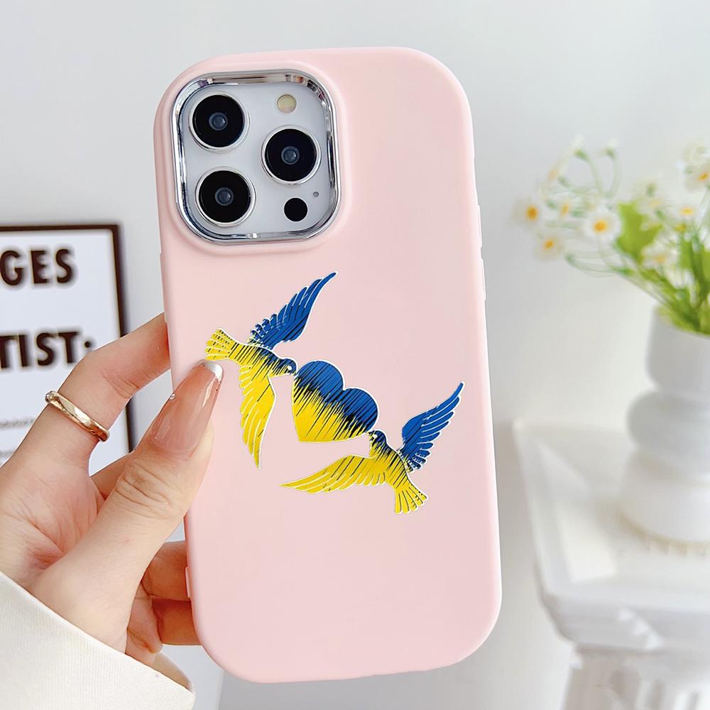 LZ27 Мягкий чехол для телефона с национальным гербом и сердцем для Samsung S24 Ultra S23 Plus S21 FE A16 A54 A34 A05s Infinix Hot 40 30i, защитный противоударный чехол для объектива