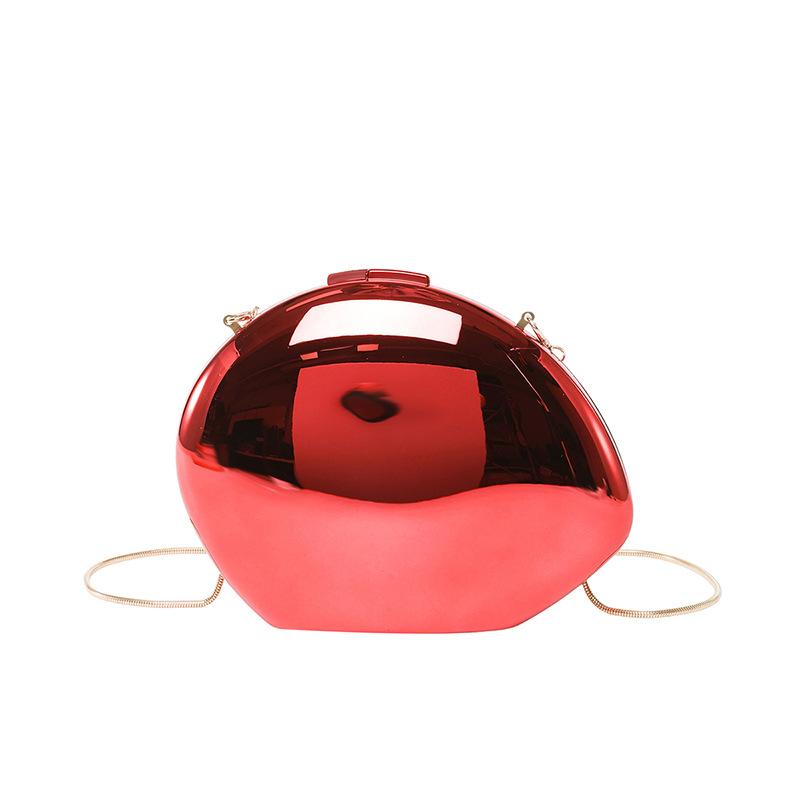 Personalized acrylic bag 2025 new European and American fashion glossy metal goose egg box bag women's messenger bag
