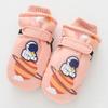 Winter plush cute space warm gloves for children, boys and girls, all inclusive waterproof connected finger gloves, outdoor cycling gloves