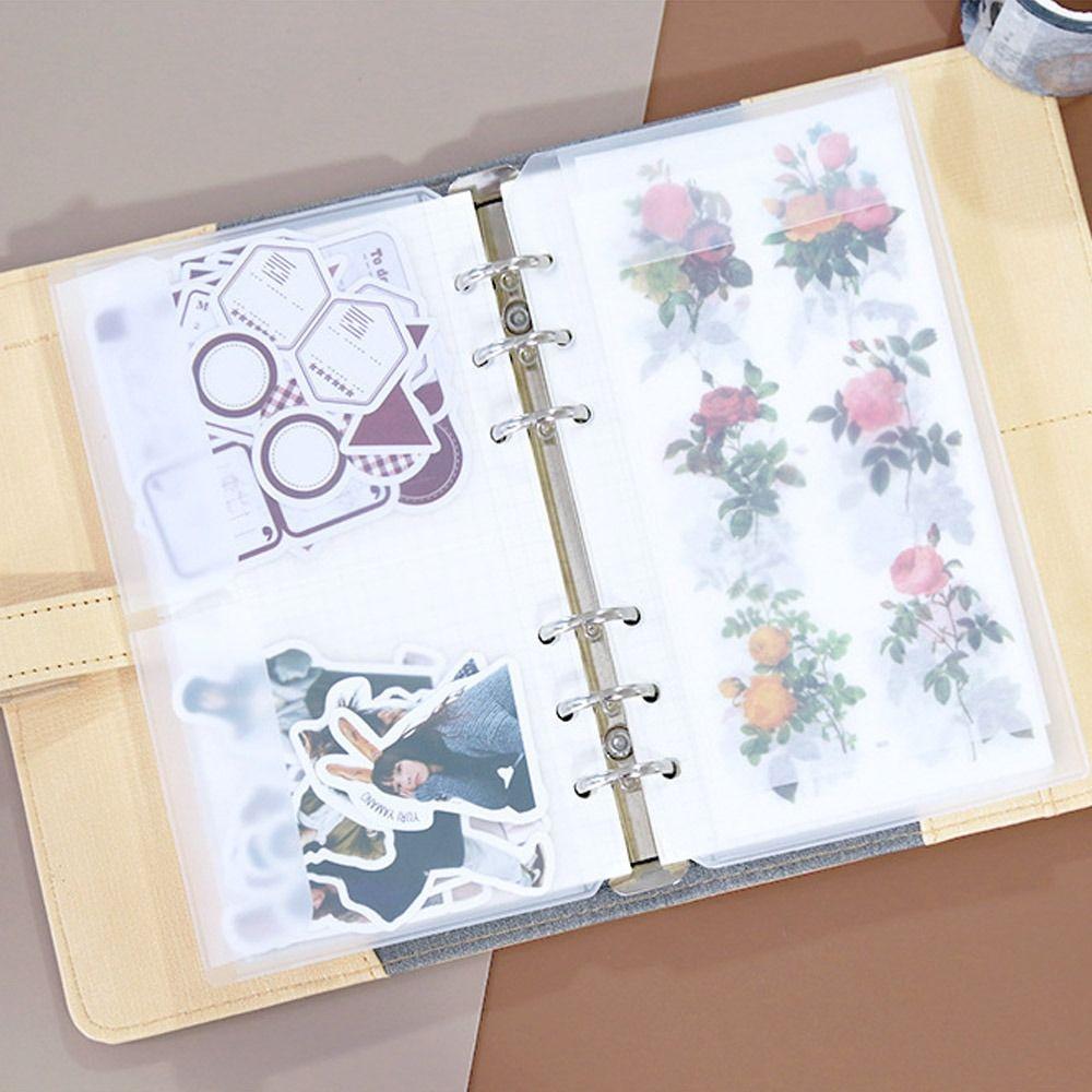 10Pcs A6 Loose-Leaf Card Package Hyaline Page Business Card Book Durable Budget Binder