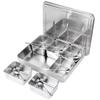 6‑Grid Stainless Steel Seasoning Box Jar Storage Container Set with Spoons Kitchen Utensils