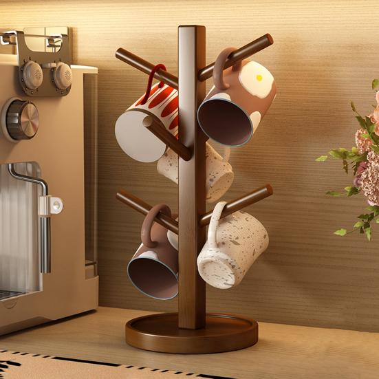 Настольная полка-держатель для стаканов из массива дерева, перевернутый держатель для чашек, несущая способность, штабелируемый, для кухни, ресторана, дома