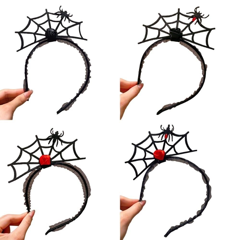 Non-slip Spider Web Headband Spider Spider Hair Hoop Spider Hairband Halloween Costume Party