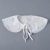 Fashion Scarf Fake Collar Shirt Women Detachable Collar Lace Neckline Women False Collar Tie White Faux Col Clothes Accessories