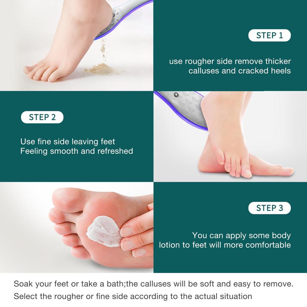 MR.GREEN Foot File Double Sided Pedicure Foot Care Tools Professional Callus Remover Foot Rasp Stainless Steel Foot Scrubber For Feet MR-2205