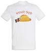 Wiener Taco T-Shirt Insatiable Tacco Symbol Sign Logo Restaurant Diner Sausage