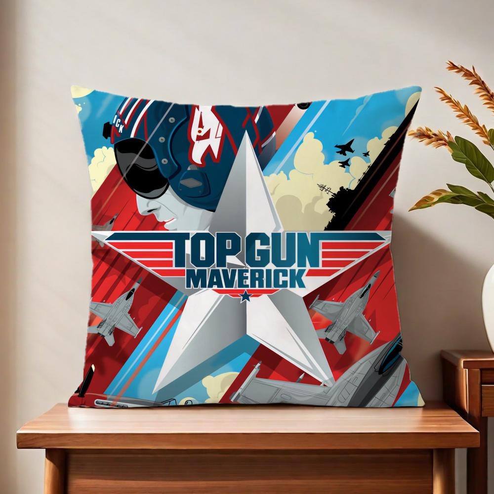 Film Ttop Ggun cute Cool cushion cover For Pillow Printing Sofa Decoration Home Car Room Coffee Shop Office Nordic Simplicity
