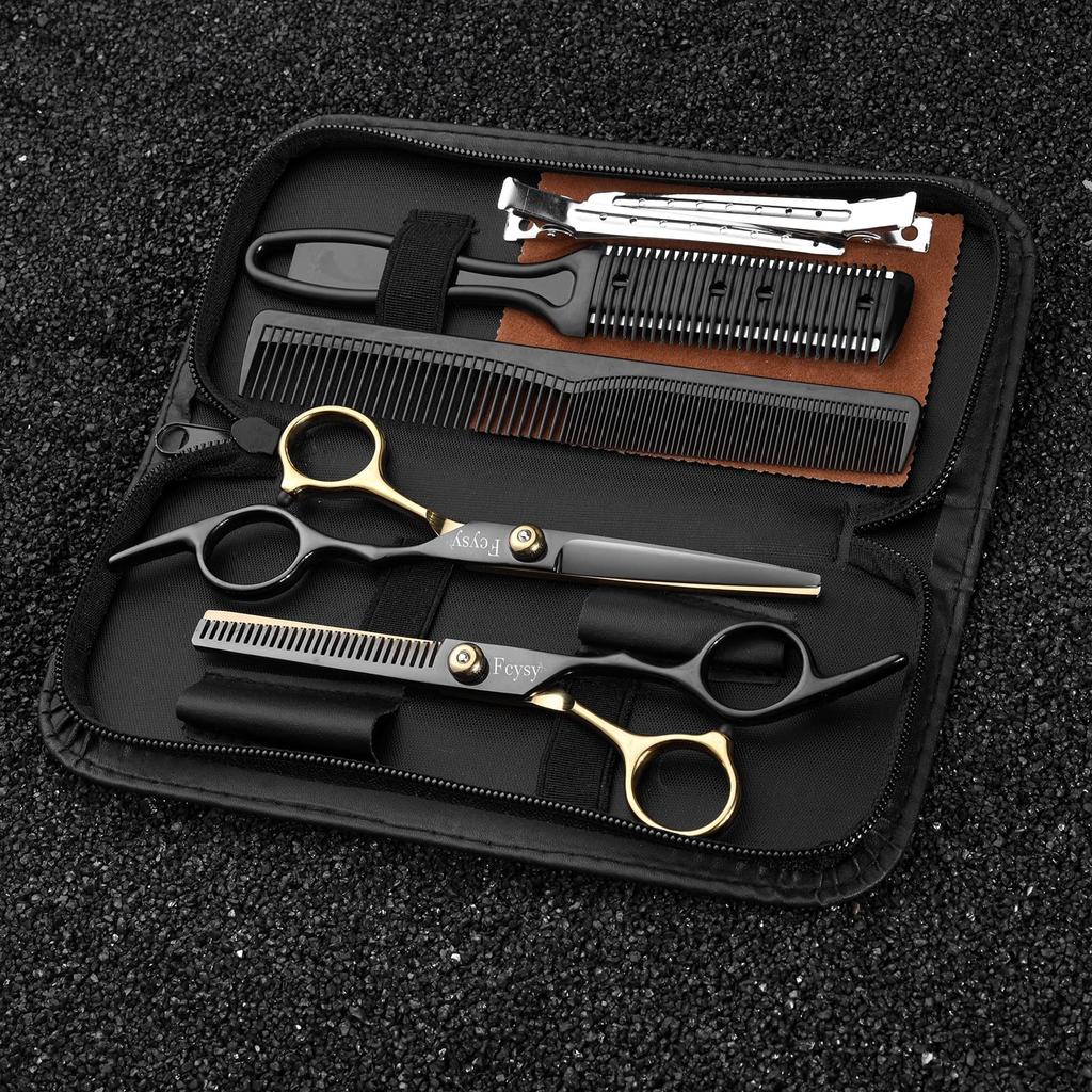Ножницы для волос Филировочные ножницы Fcysy Professional Hair Cutting Scissors Kit Ножницы для волос Текстурирующие ножницы Парикмахерские ножницы Стрижка волос