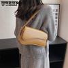 Flap Magnetic Buckle Shoulder Crossbody Bag Work Commuter Fashion Simple Armpit Small Square Bag Handheld Organ Women's Bags