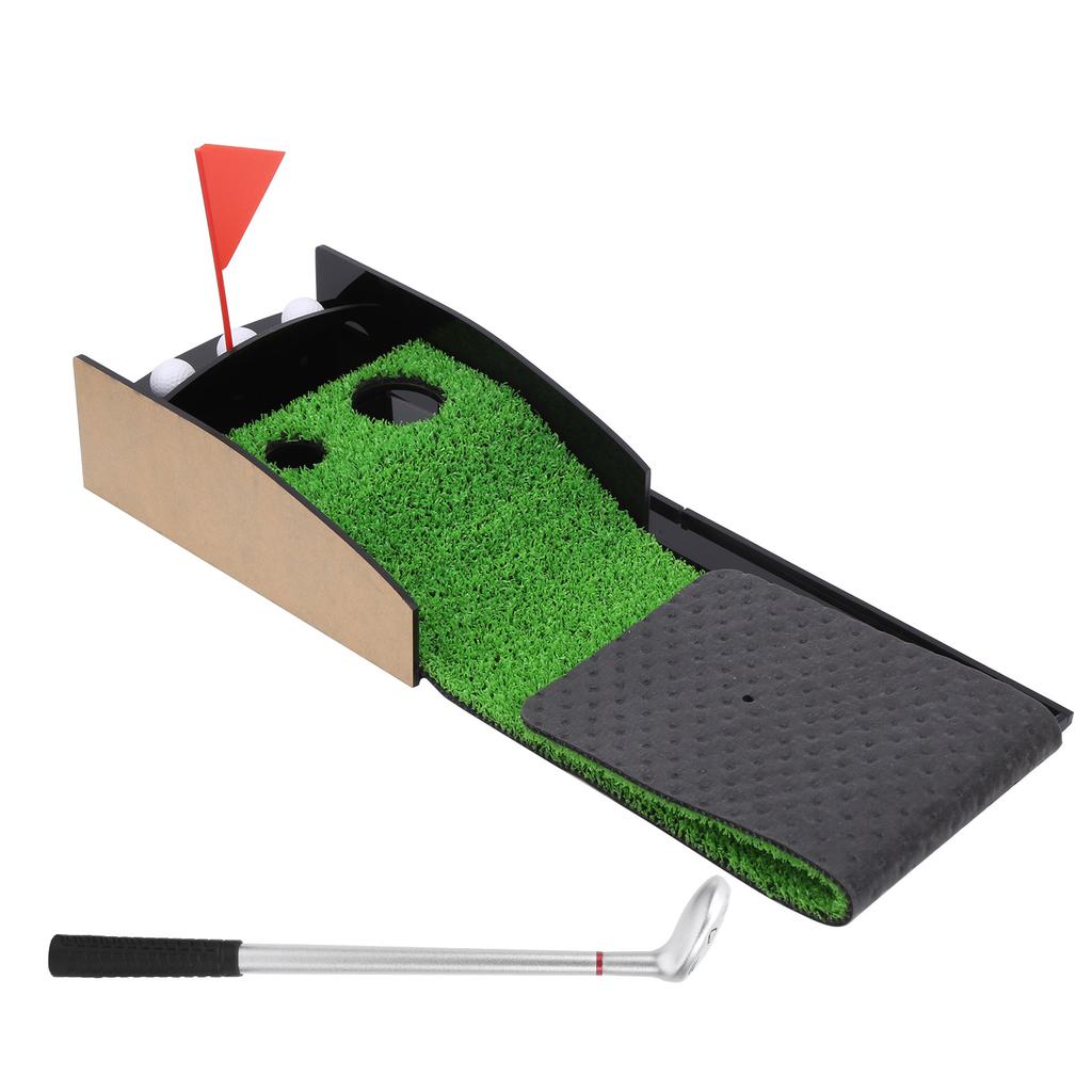 Настольный комплект для гольфа, портативный мини-подарочный тренировочный коврик для офиса с 1 паттером
