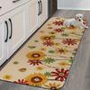 1Pcs Spring Sunflower Pattern Floor Mat Modern Kitchen Polyester Rug, Non-Slip Colorful Indoor Carpet, For Home Bathroom Bedroom Living Room Decor