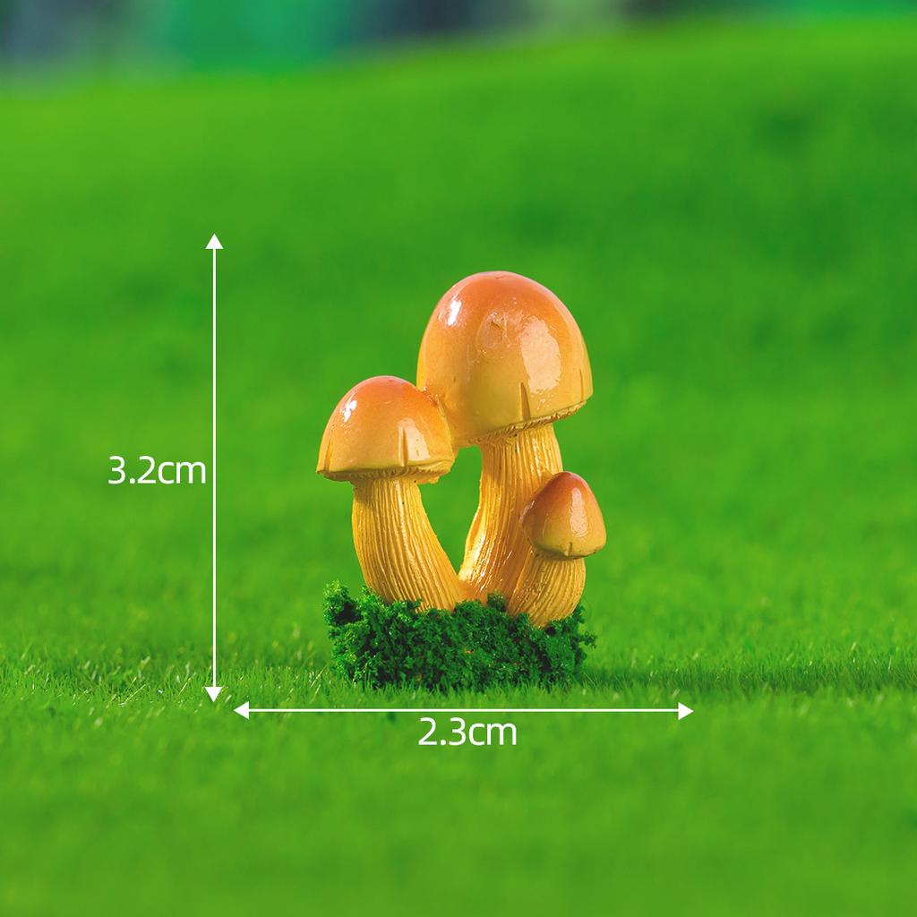 4 PCS Micro landscape DIY mushroom decoration set