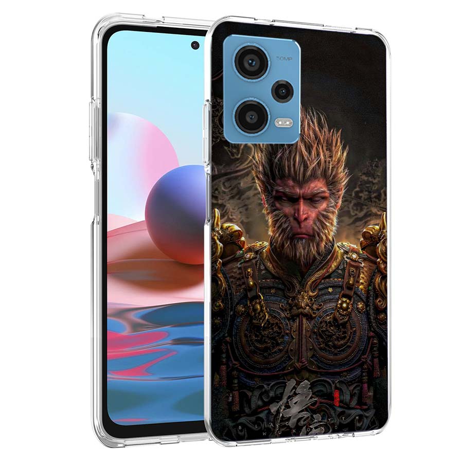 Чехол для телефона Black Myth Wu Kong для Redmi Note 13 12 14 15 Pro Plus 13R 11 11T 11E 11S 10 Pro 10S 9 9S Прозрачный ТПУ Чехол C